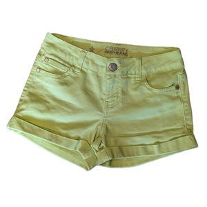 Celebrity Pink Jeans Shorts Stretch Denim Low Rise 3 inch inseam Size 1 28x3